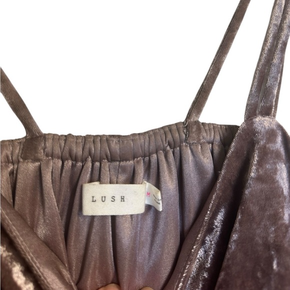 Lush | Mauve Velvet Dress | Sleeveless | Holiday Party | Mini Dress | Medium - Picture 4 of 7